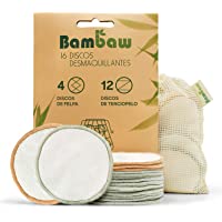 Discos Desmaquillantes | 16 Discos Desmaquillantes Reutilizables | Con Bolsa de Lavado | Hechos en Fibra de Bambú…